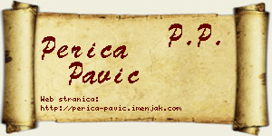 Perica Pavić vizit kartica